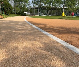 公園上城園林道路-露骨料地坪施工效果圖來啦！