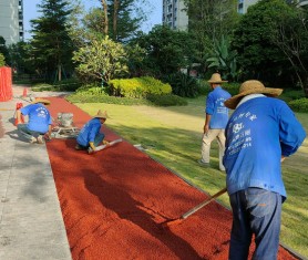 【廣州地石麗】趁著天氣晴朗，冷鋪瀝青施工抓緊安排~